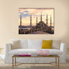 The Blue Mosque, (Sultanahmet Camii), Istanbul, Turkey Multi panel canvas wall art