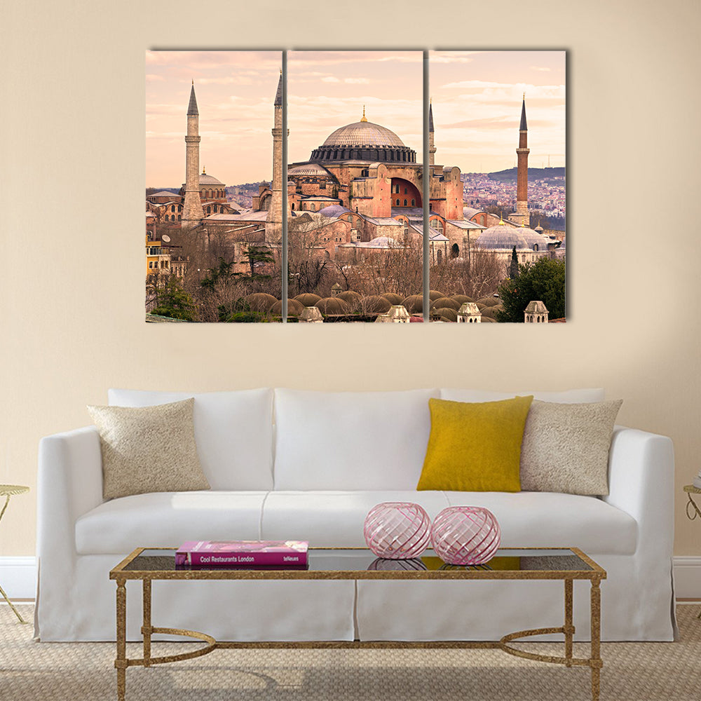 Copy of Hagia Sophia mosque sultanahmet in Istanbul Turkey multi panel canvas wall art