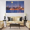 Quay of Daugava river in Riga, Latvia Multi panel canvas wall art