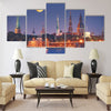 Quay of Daugava river in Riga, Latvia Multi panel canvas wall art