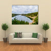 The Beauty Of The Country, Lake And River In Forest On A Hot Summer Day Multi Panel Canvas Wall Art