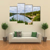 The Beauty Of The Country, Lake And River In Forest On A Hot Summer Day Multi Panel Canvas Wall Art