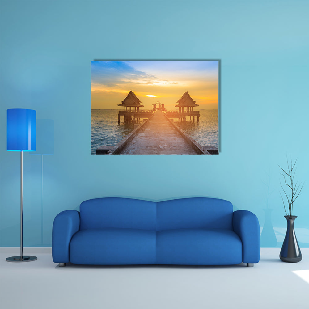 The Beauty Of A Sunset Seacoast Coastline With Natural Landscape Multi Panel Canvas Wall Art