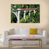 Swiss train on very high bridge near Wiesen multi panel canvas wall art