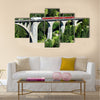 Swiss train on very high bridge near Wiesen multi panel canvas wall art