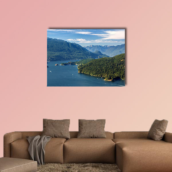 Vancouver Harbor and Indian Arm on the background scenery wall art