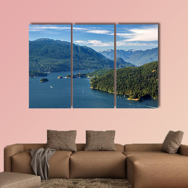 Vancouver Harbor and Indian Arm on the background scenery wall art