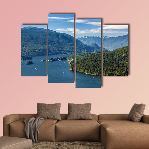 Vancouver Harbor and Indian Arm on the background scenery wall art