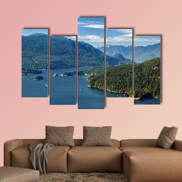 Vancouver Harbor and Indian Arm on the background scenery wall art