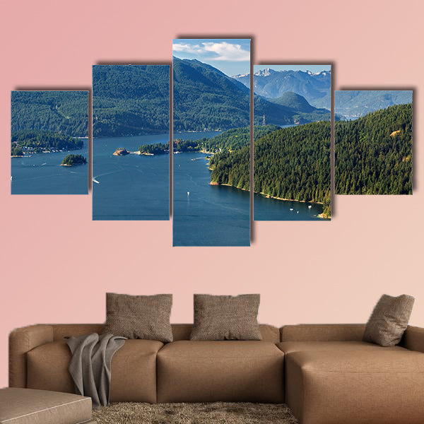 Vancouver Harbor and Indian Arm on the background scenery wall art