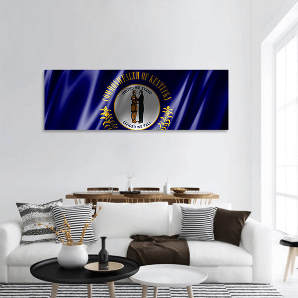Flags from the USA panoramic canvas wall art