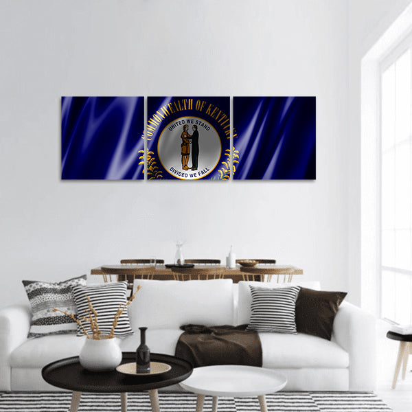 Flags from the USA panoramic canvas wall art