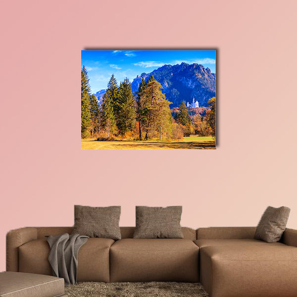 Famous Neuschwanstein castle in Bavaria, Germany multi panel canvas wall art