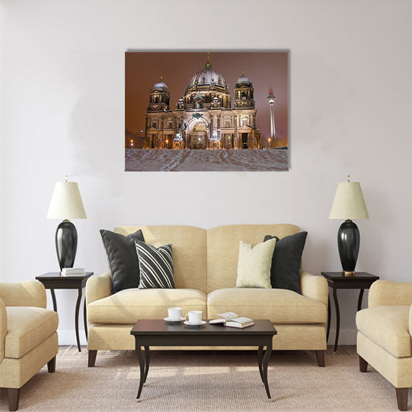 Berlin Cathedral in winter, Germany Multi Panel Canvas Wall Art