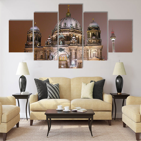 Berlin Cathedral in winter, Germany Multi Panel Canvas Wall Art