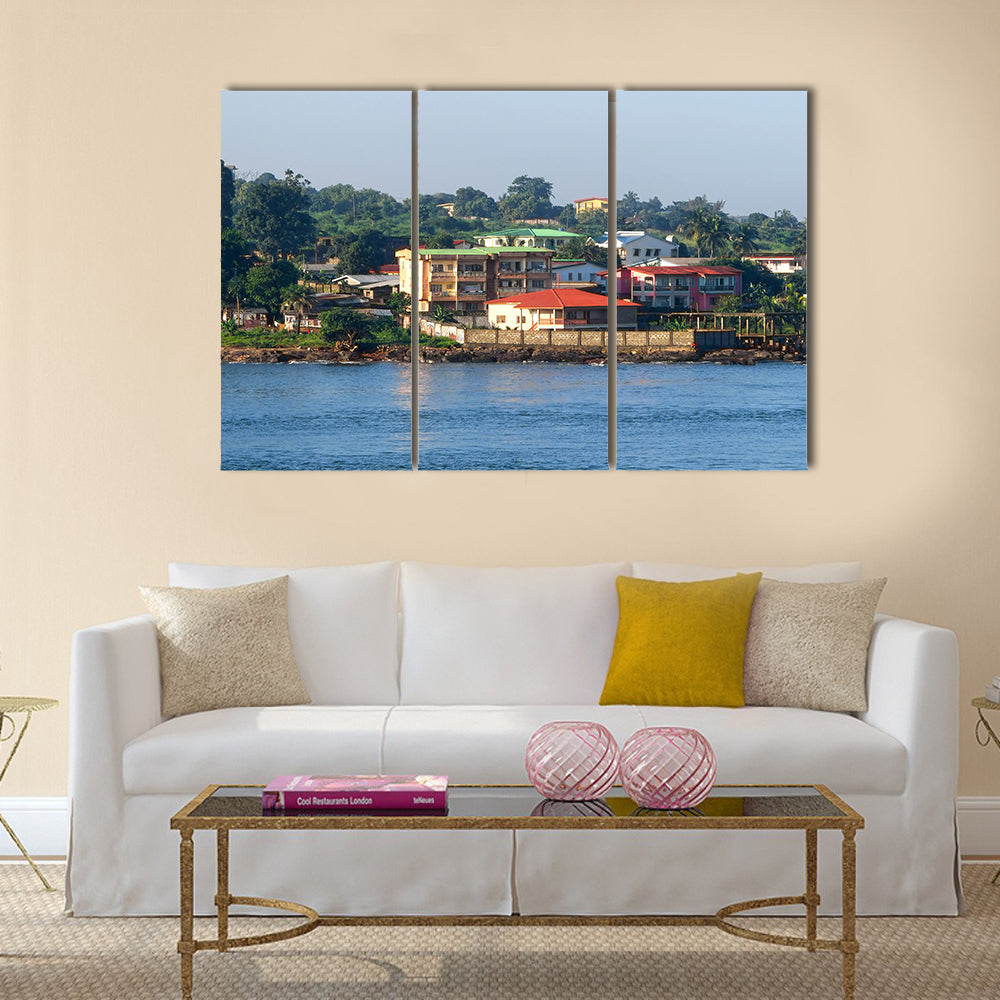 Freetown the harbour of sierra leone Multi panel canvas wall art