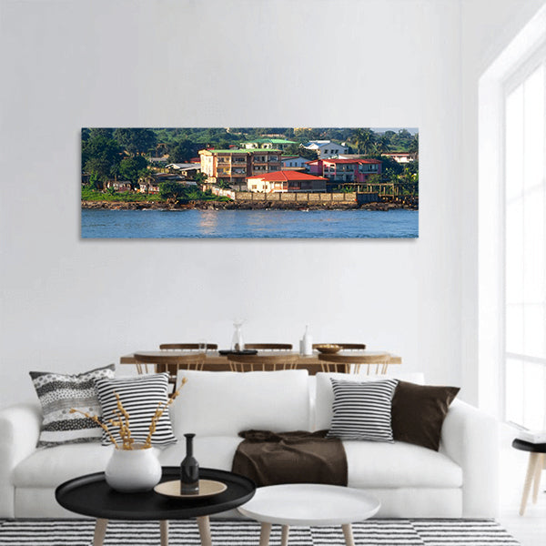Freetown the harbour of sierra leone panoramic canvas wall art