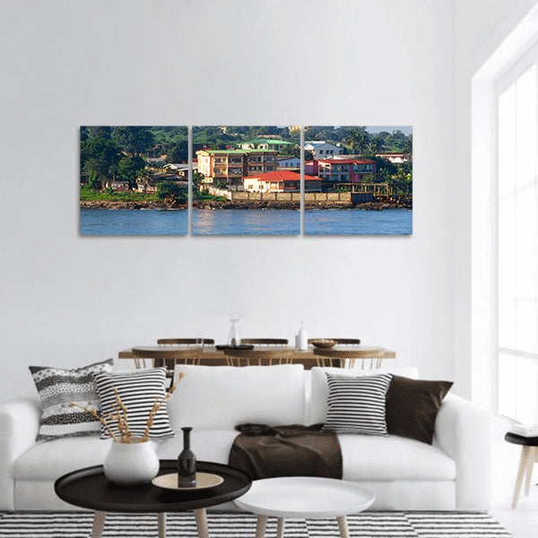 Freetown the harbour of sierra leone panoramic canvas wall art