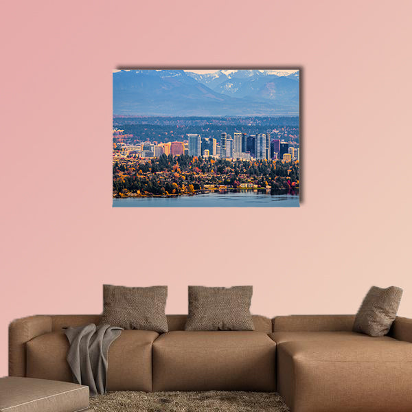 Bellevue Washington. The snowy Alpine Lakes Wilderness wall art