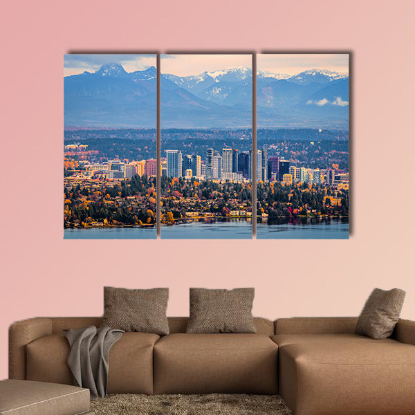 Bellevue Washington. The snowy Alpine Lakes Wilderness wall art