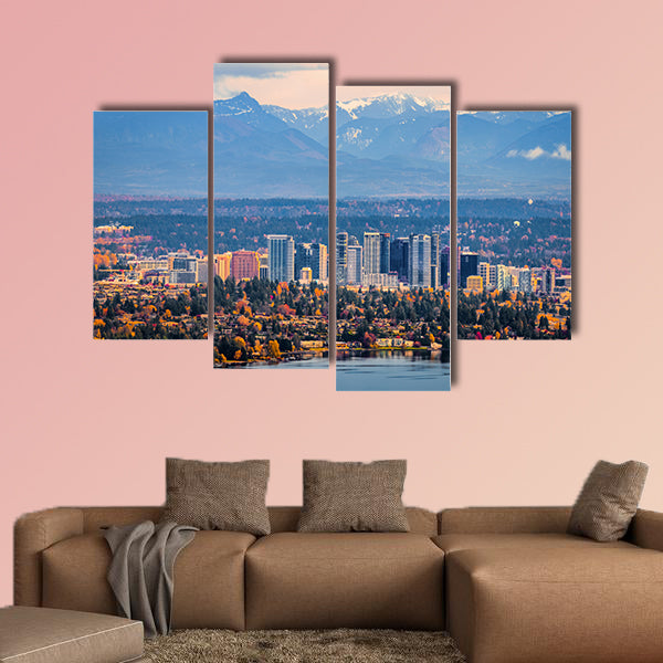 Bellevue Washington. The snowy Alpine Lakes Wilderness wall art