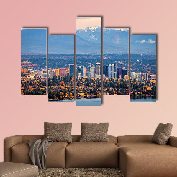 Bellevue Washington. The snowy Alpine Lakes Wilderness wall art