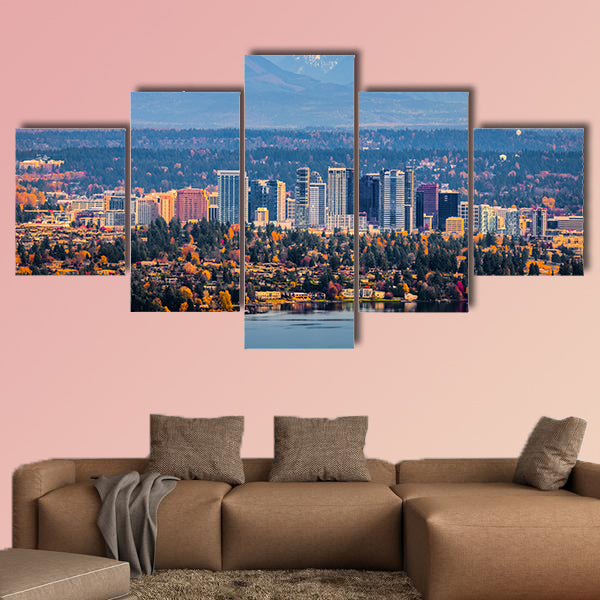 Bellevue Washington. The snowy Alpine Lakes Wilderness wall art