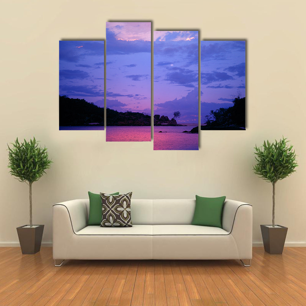 Sunset in Jungle in Gabon Multi Panel Canvas Wall Art