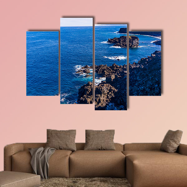 Tenerife coast, Tenerife black beach multi panel canvas wall art
