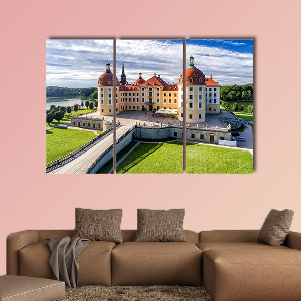 Moritzburg castle in Saxony multi panel canvas wall art