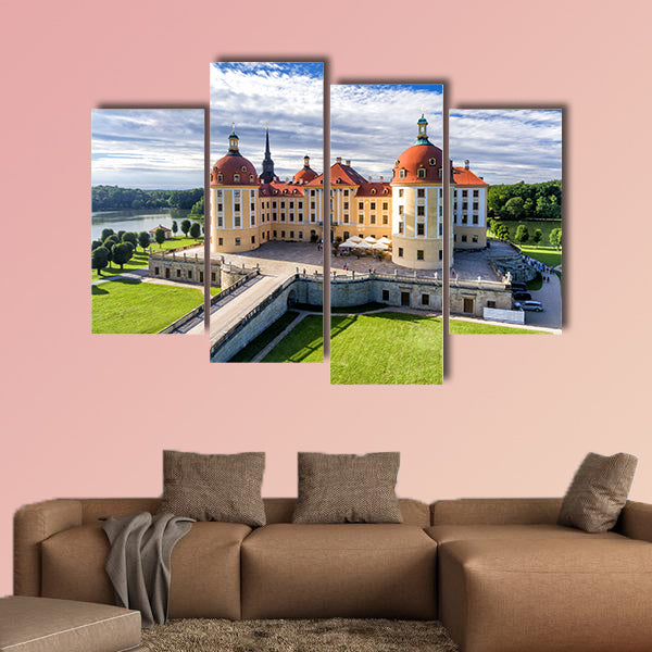 Moritzburg castle in Saxony multi panel canvas wall art