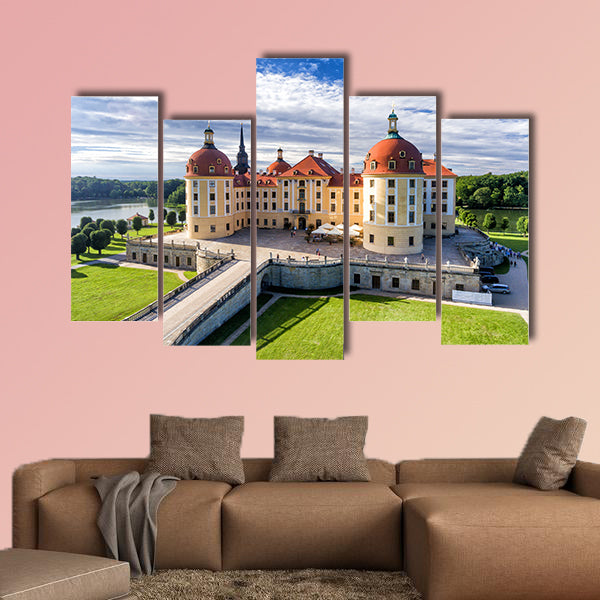 Moritzburg castle in Saxony multi panel canvas wall art