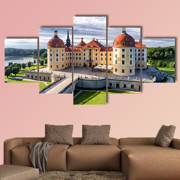 Moritzburg castle in Saxony multi panel canvas wall art