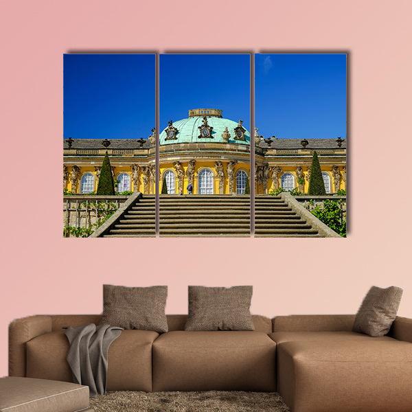 Sans-Souci Palace in Posdam in Germany multi panel canvas wall art