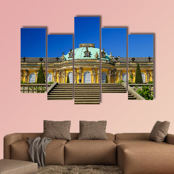 Sans-Souci Palace in Posdam in Germany multi panel canvas wall art