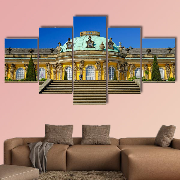 Sans-Souci Palace in Posdam in Germany multi panel canvas wall art