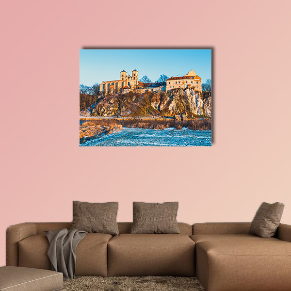 Benedictine monastery in Tyniec near Krakow, Poland multi panel canvas wall art
