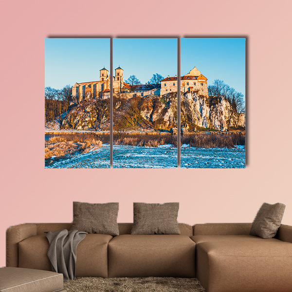Benedictine monastery in Tyniec near Krakow, Poland multi panel canvas wall art