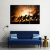 Military silhouettes of soldiers Multi panel canvas wall art