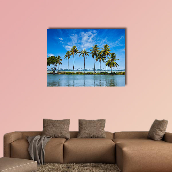 Kerala backwaters multi panel canvas wall art