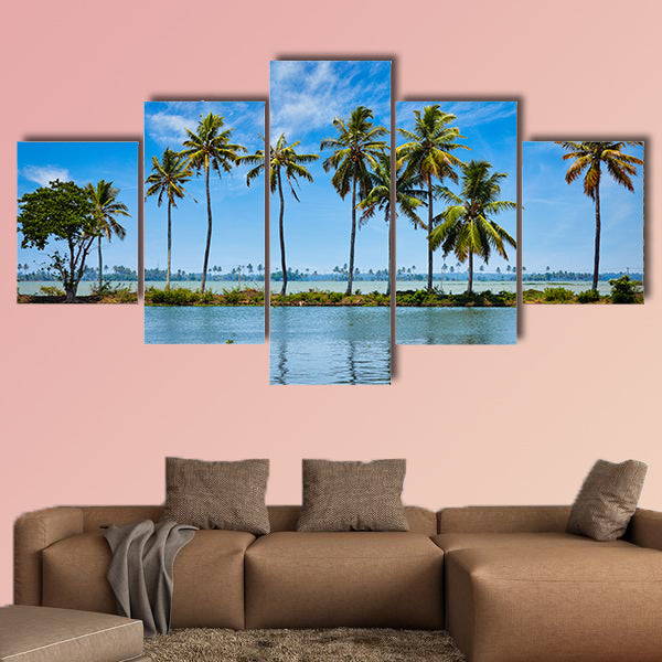 Kerala backwaters multi panel canvas wall art