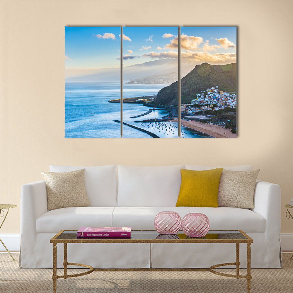 Beautiful view on san andres near santa cruz islands,spain Multi panel canvas wall art