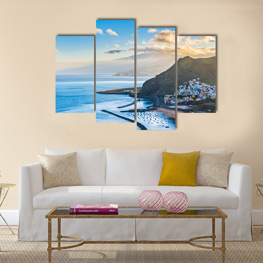 Beautiful view on san andres near santa cruz islands,spain Multi panel canvas wall art