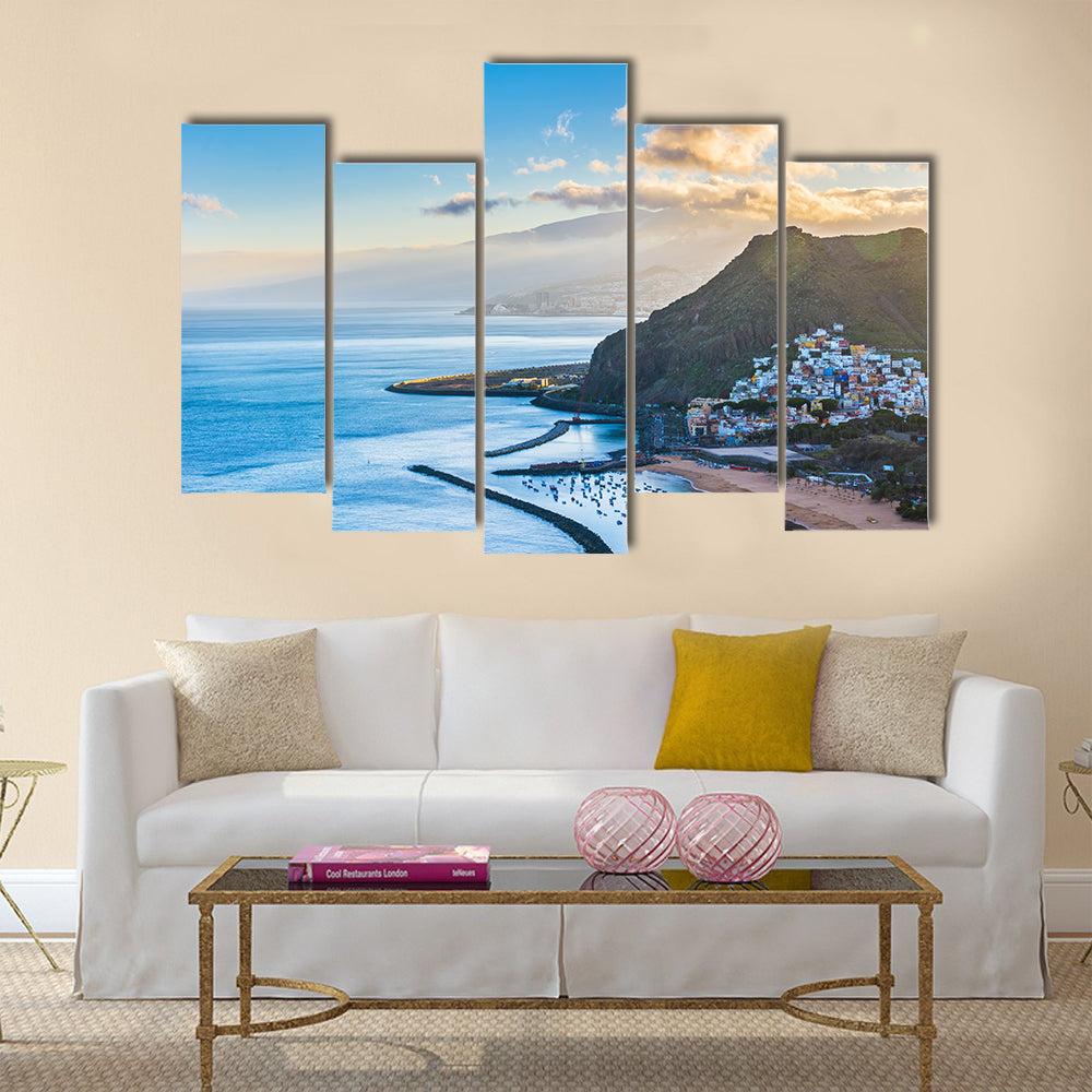 Beautiful view on san andres near santa cruz islands,spain Multi panel canvas wall art