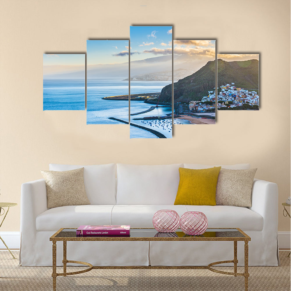 Beautiful view on san andres near santa cruz islands,spain Multi panel canvas wall art