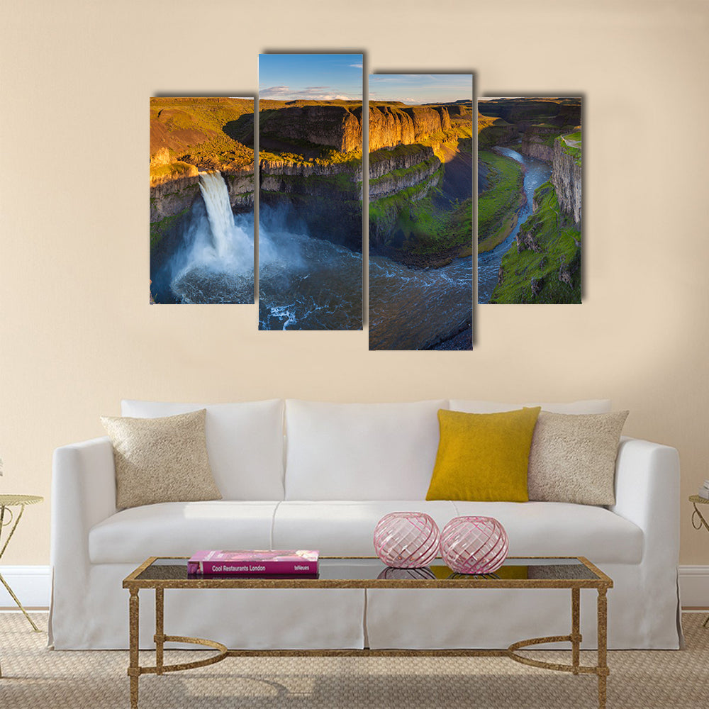The Palouse Falls in Washington, USA Multi Panel Canvas Wall Art