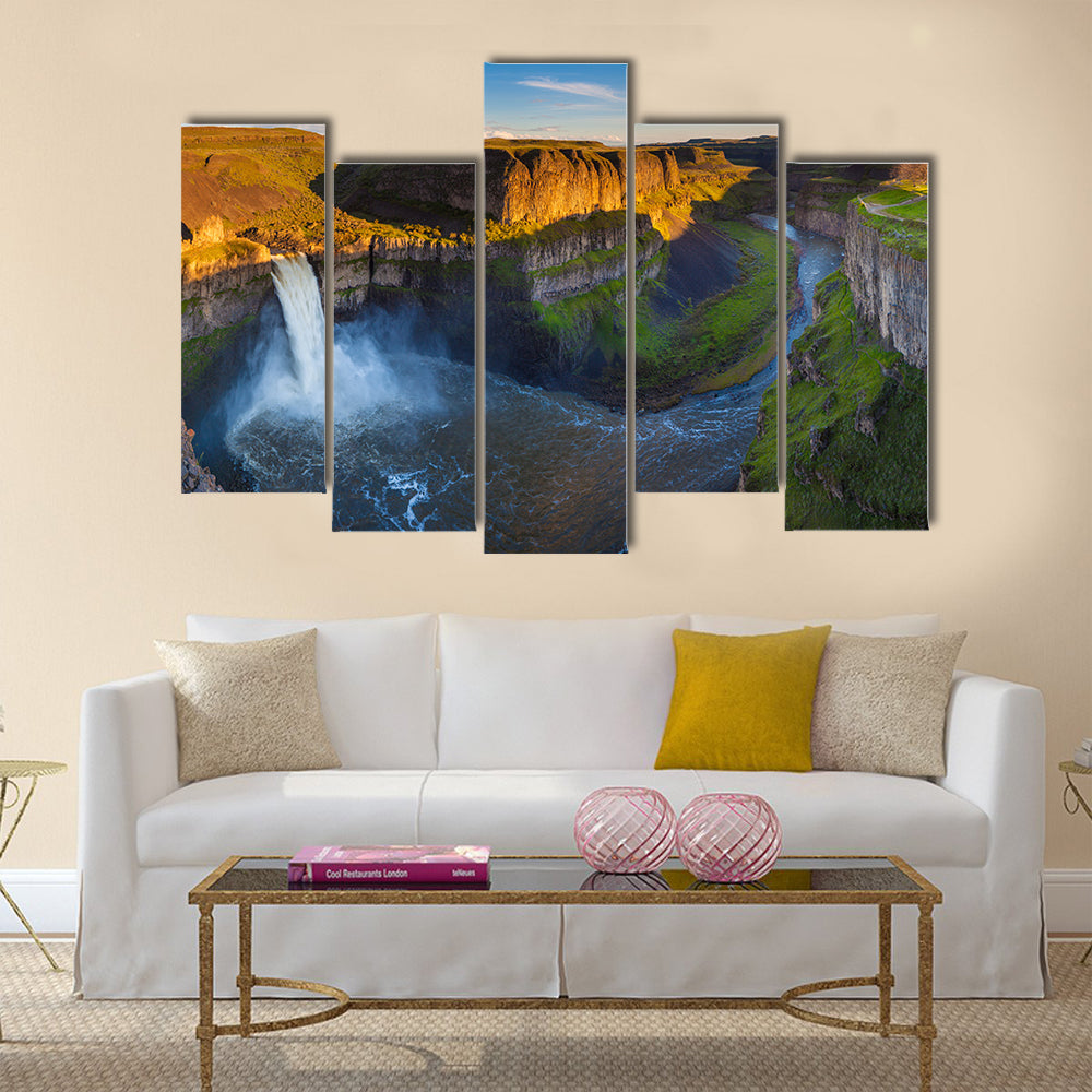 The Palouse Falls in Washington, USA Multi Panel Canvas Wall Art