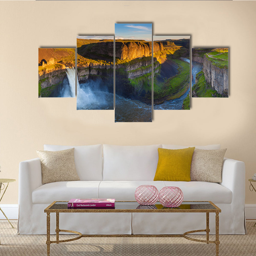 The Palouse Falls in Washington, USA Multi Panel Canvas Wall Art