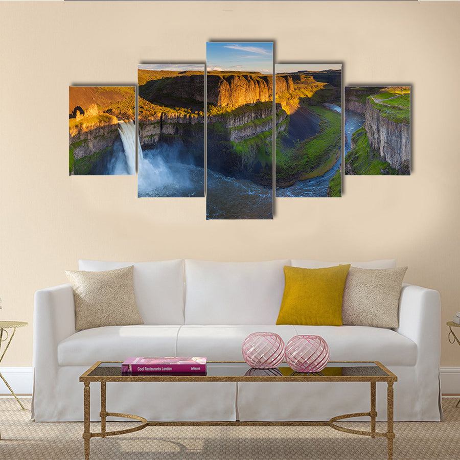 The Palouse Falls in Washington, USA Multi Panel Canvas Wall Art