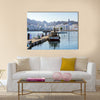 Fishermen at The Muttrah Fish docks multi panel canvas wall art